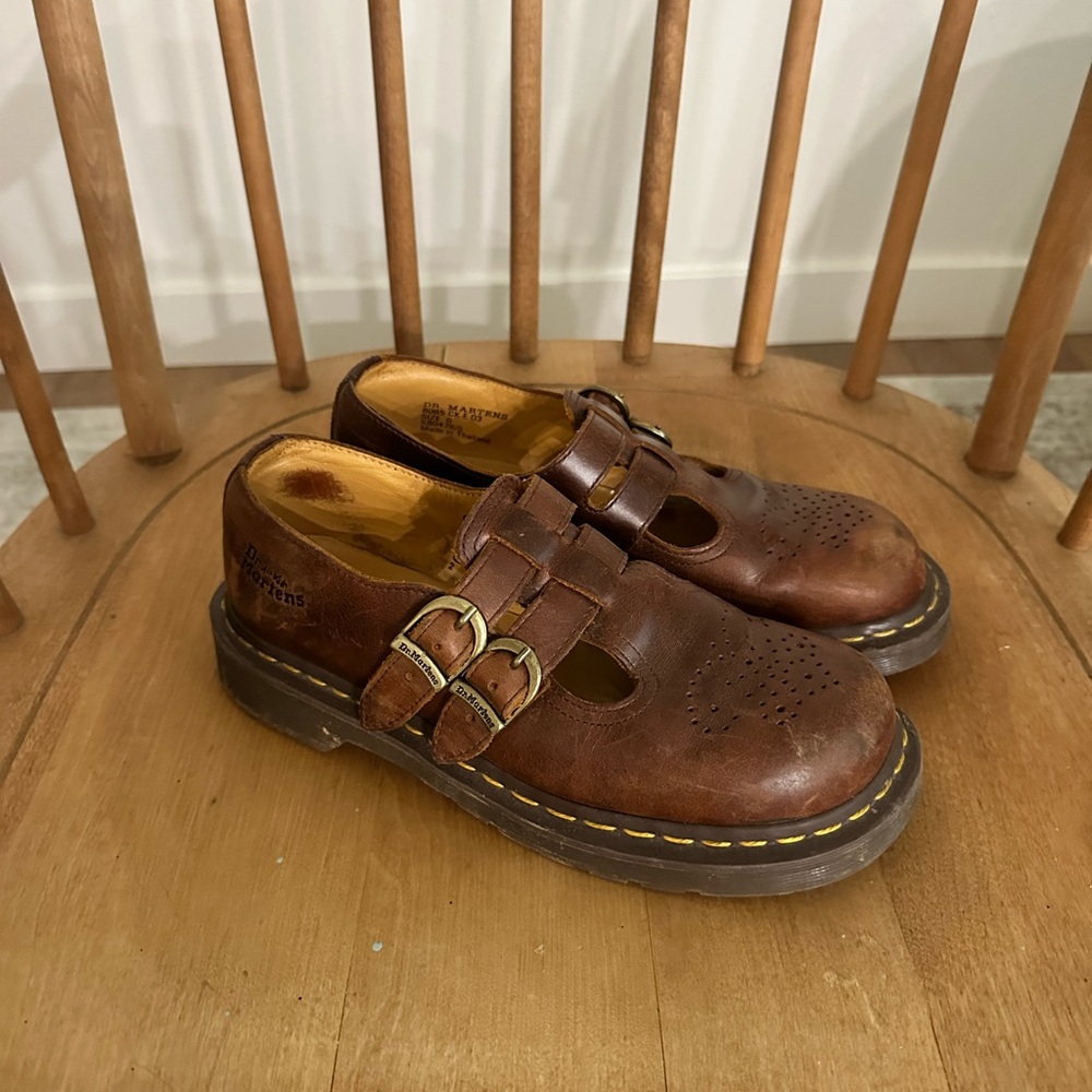 Dr. Martens Brown Leather Loafers Slip-Ons